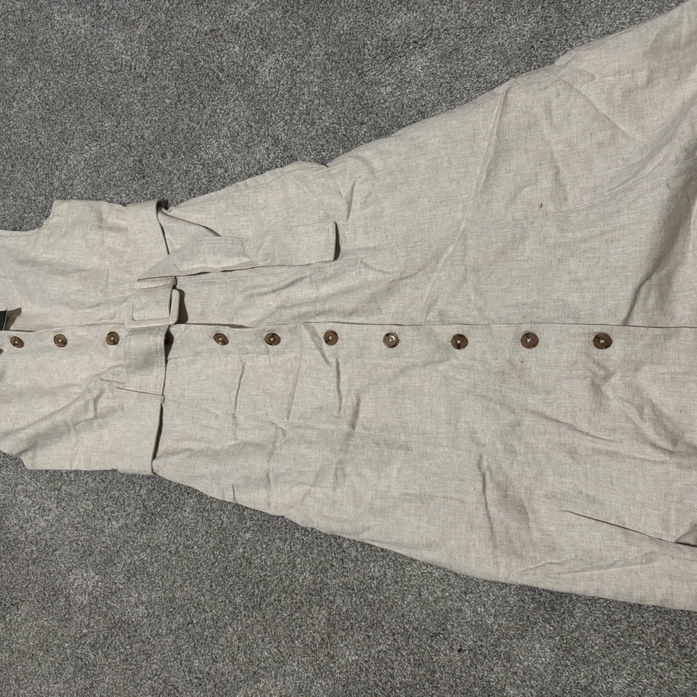 Banana Republic Cream Sleeveless Midi Sundress